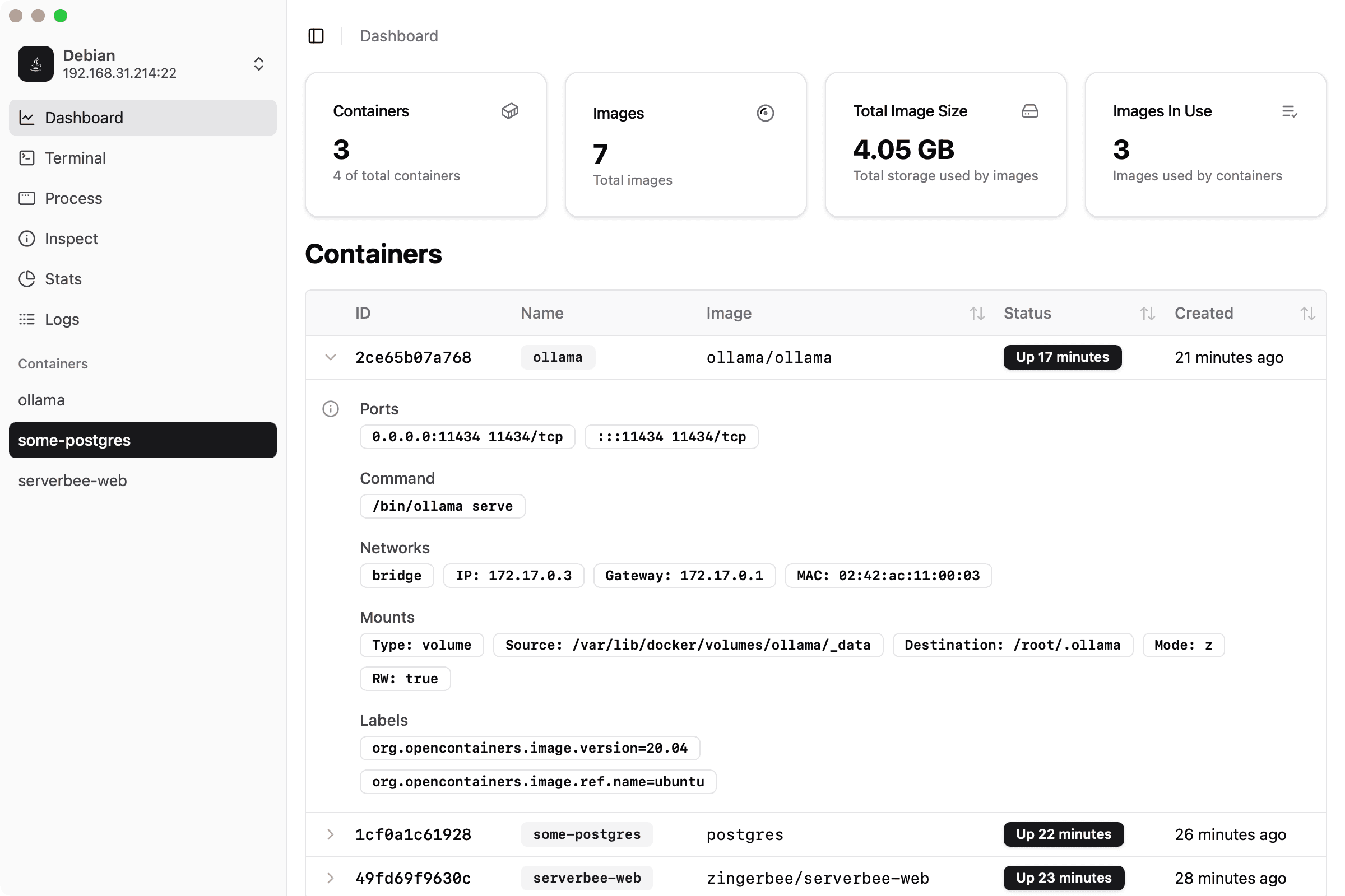 dockerman dashboard